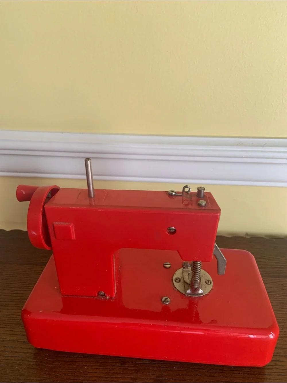 Vintage Penneys Red Kids Toy Sewing Machine